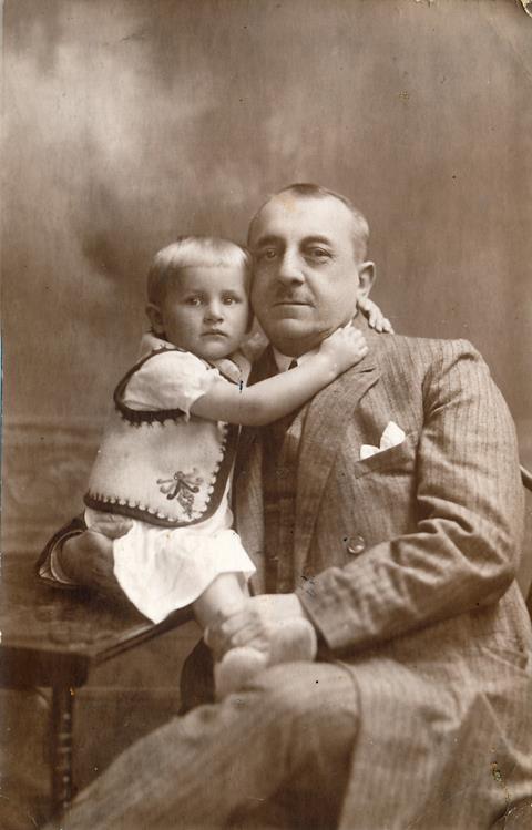 Marysia Korycińska z ojcem